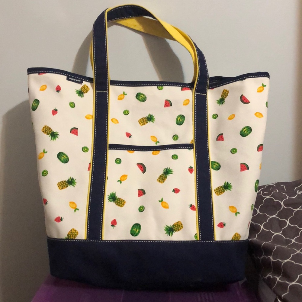 Large Lands End tote bag
